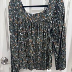 Sonoma Floral Long Sleeve Blouse size XL